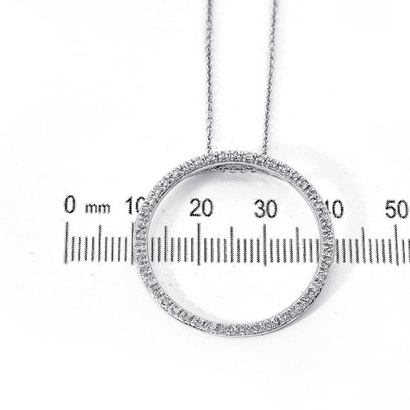 0.45 Carat Diamond Sparkling Eternity Pendant - Picture 4 of 10